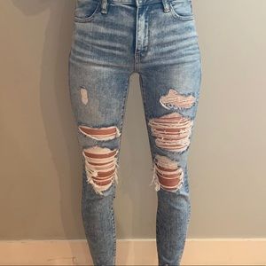 american eagle high rise jeggings.